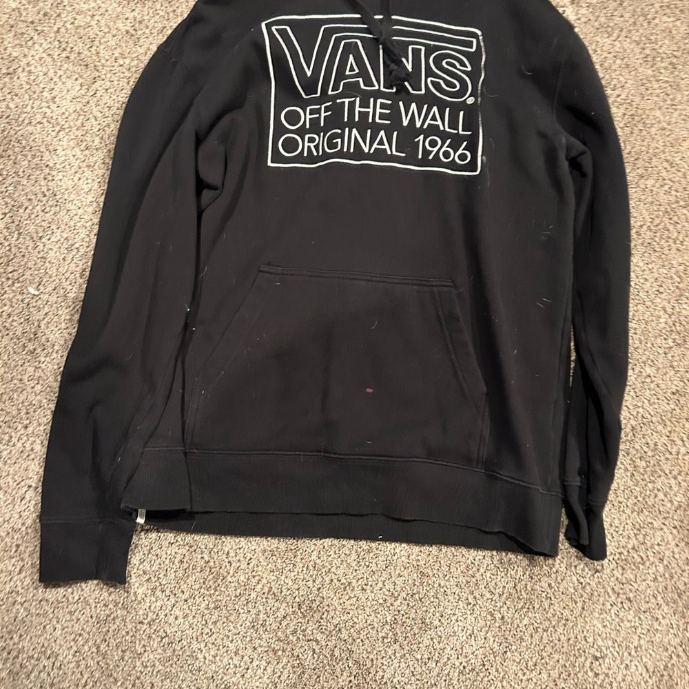 Vans Black Graphic Hoodie for Men
